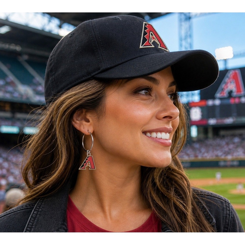 New Lot Of 5 Pair Arizona Diamondbacks Earrings. MLB Officially Licensed. NWT